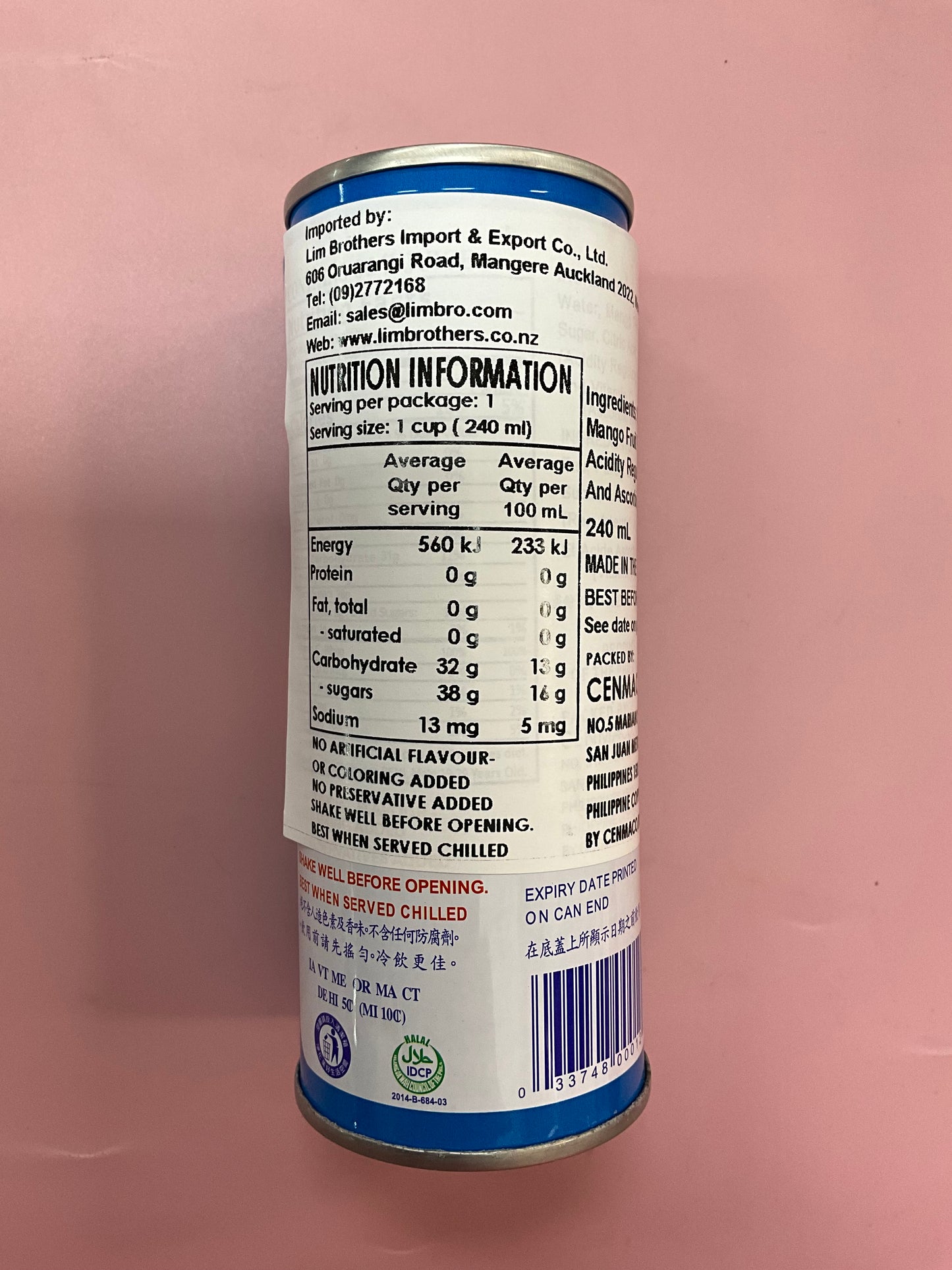 Gina Mango Nectar 240ml