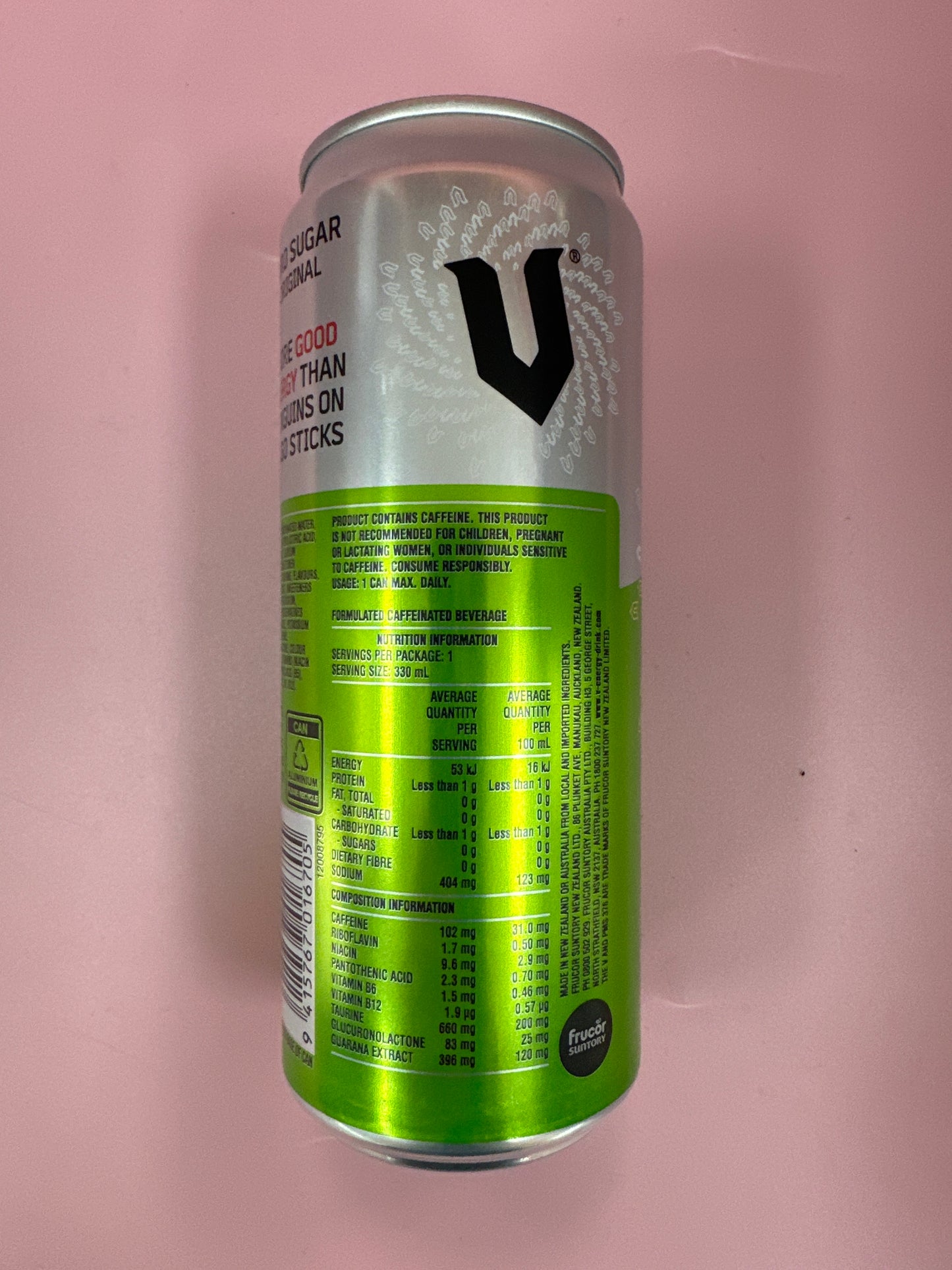 V Zero Sugar Original 330ML