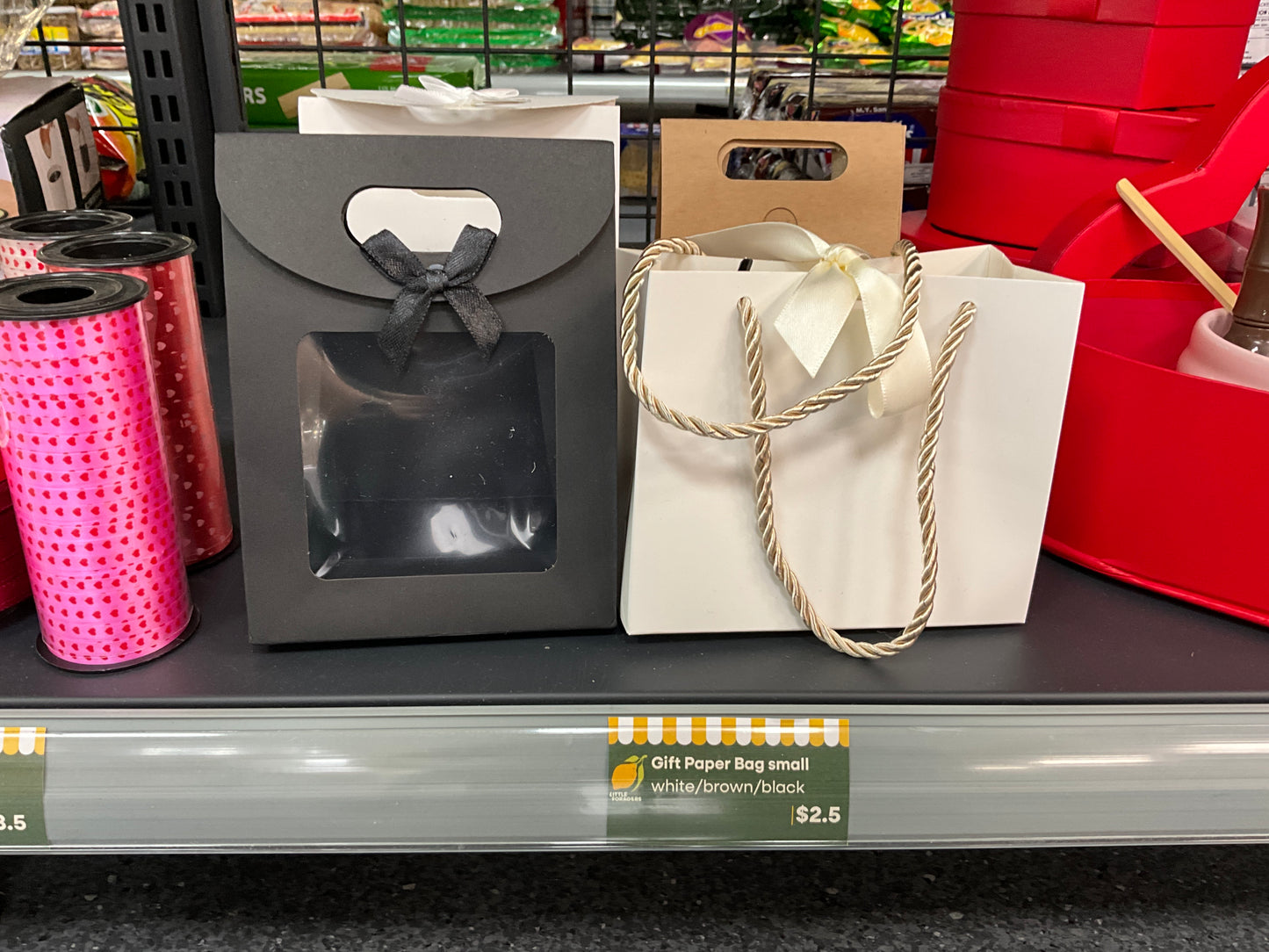 Gift Paper Bag small white/brown/black $2.5