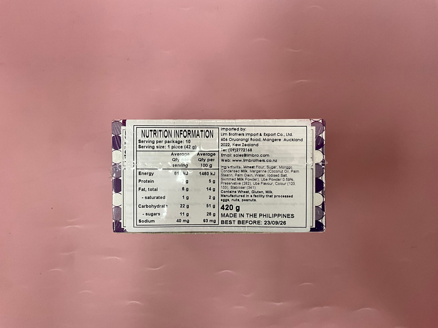 Buenas Ribonettes Tipas Hopia Ube 420g