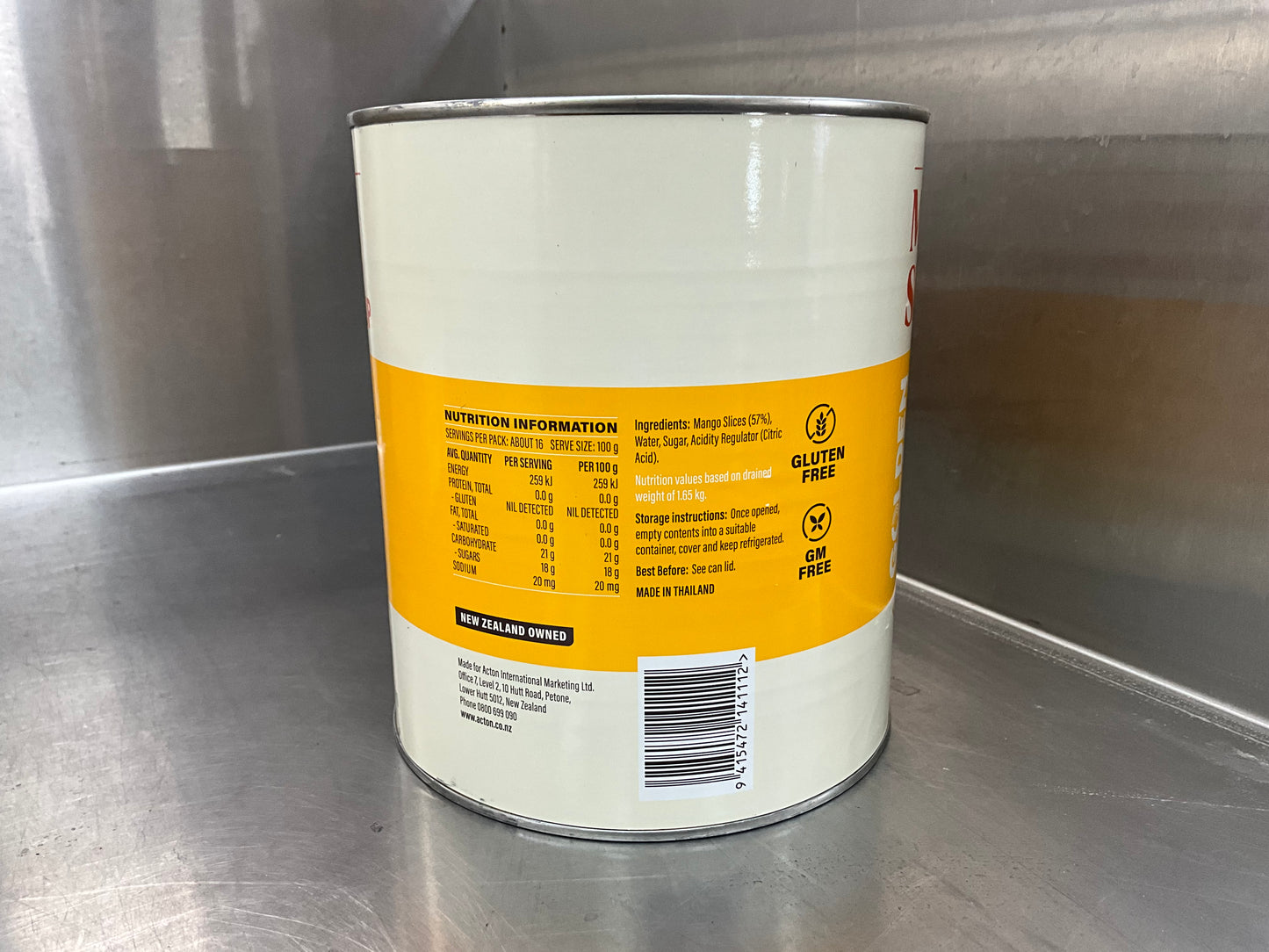 Golden Sun Mango Slices in Syrup 2.9KG