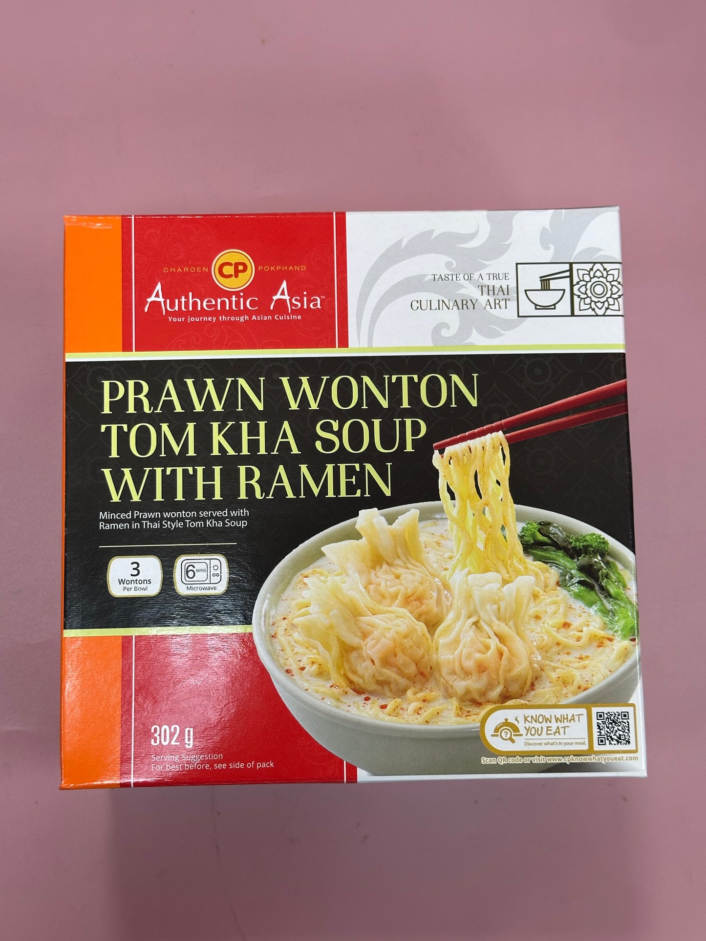 CP Authentic Asia Prawn Wonton Tom kha Ramen 302g