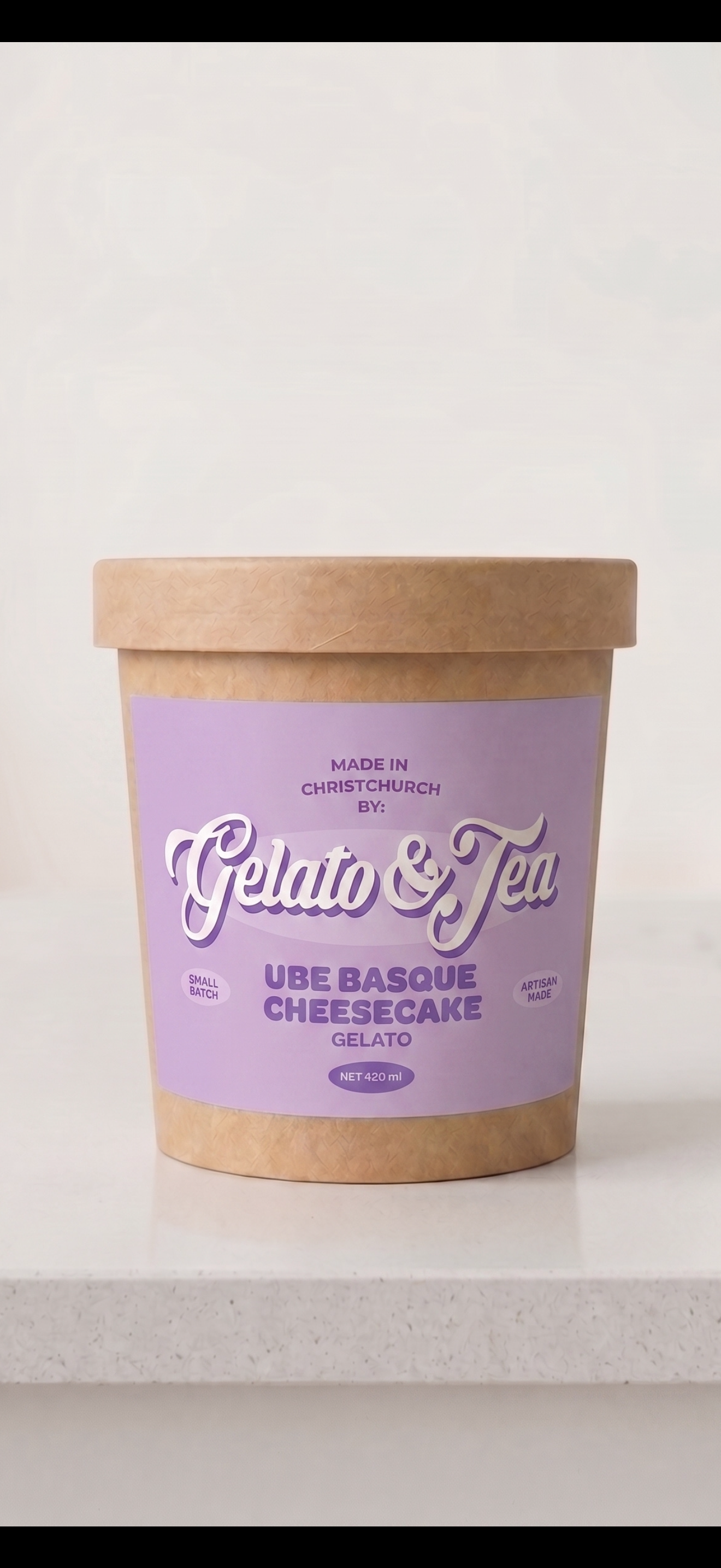 Gelato & Tea Ube basque cheesecake Ice cream 160z
